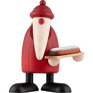 Kleine Figuren & Miniaturen Bjrn Khler Weihnachtsmnner kl. Weihnachtsmann mit Christstollen - 9,5 cm