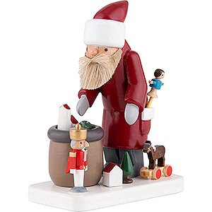 Kleine Figuren & Miniaturen Flade Flachshaarkinder Weihnachtsmann mit Spielzeug - 7,5 cm