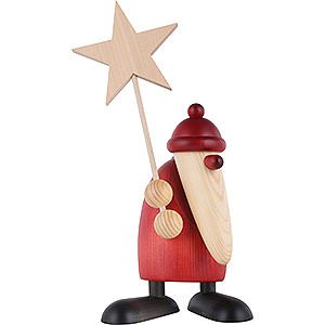 Kleine Figuren & Miniaturen Björn Köhler Weihnachtsmänner gr. Weihnachtsmann mit Stern - 19 cm