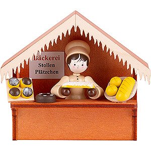 Kleine Figuren & Miniaturen Thiel-Figuren Weihnachtsmarktbude Marktstand Bckerei mit Thiel-Figur - 8 cm