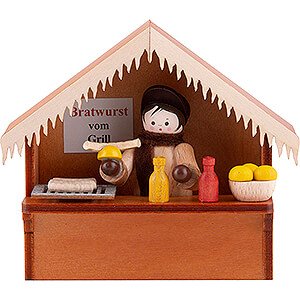 Kleine Figuren & Miniaturen Thiel-Figuren Weihnachtsmarktbude Marktstand Bratwurst mit Thiel-Figur - 8 cm
