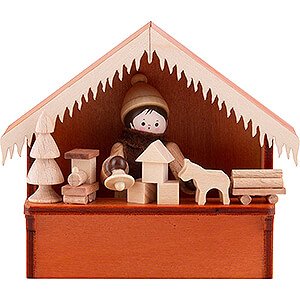 Kleine Figuren & Miniaturen Thiel-Figuren Weihnachtsmarktbude Marktstand Spielwaren mit Thiel-Figur - 8 cm