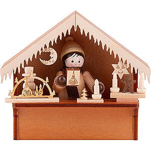 Kleine Figuren & Miniaturen Thiel-Figuren Weihnachtsmarktbude Marktstand mit Thiel-Figur - 8 cm