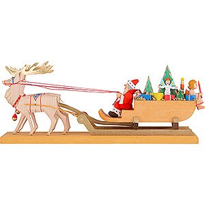 Kleine Figuren & Miniaturen Weihnachtsmann Weihnachtsschlitten - 10,5 cm