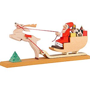Kleine Figuren & Miniaturen Weihnachtsmann Weihnachtsschlitten - 6 cm
