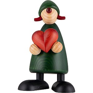 Small Figures & Ornaments Björn Köhler Well-wisher Well-Wisher Thea with Heart - 17 cm / 6.7 inch