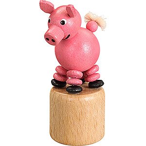 Gift Ideas Lucky Charm Wiggle Figure - Pig - 8 cm / 3.1 inch