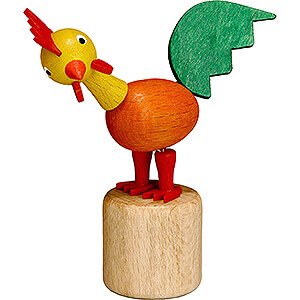 Small Figures & Ornaments Wiggle Figurines Wiggle Figure - Rooster - green-feathered - 9 cm / 3.5 inch