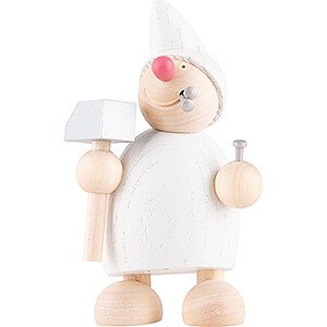 Small Figures & Ornaments Näumanns Wicht Wight with Hammer and Nails - White - 10,5 cm / 4 inch