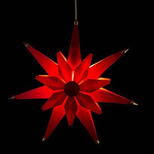 World of Light Window-Pictures Window Picture - Christmas Star Red - 40 cm / 15.7 inch