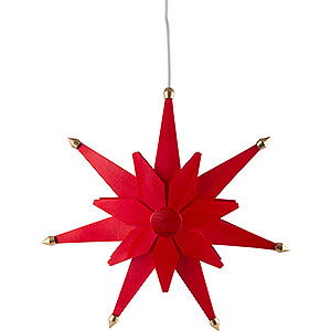 World of Light Window-Pictures Window Picture - Christmas Star Red - 40 cm / 15.7 inch