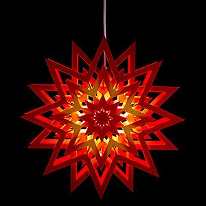 World of Light Window-Pictures Window Picture - Christmas Star Yellow/Red - 28 cm / 11 inch
