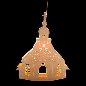 World of Light Window-Pictures Window Picture - Church at Seiffen - 28 cm / 11 inch