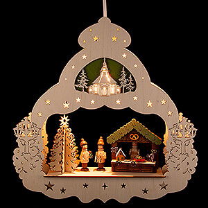 World of Light Window-Pictures Window Picture - Ginger Bread Booth - 38 cm / 15 inch