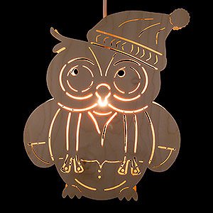 World of Light Window-Pictures Window Picture - Owl - 28 cm / 11 inch