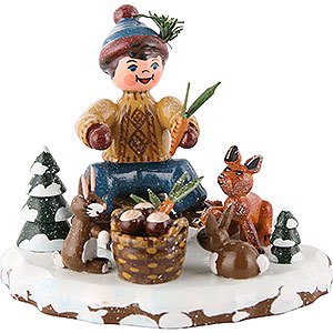 Small Figures & Ornaments Hubrig Winter Kids Winter Children Animals of the Forest - 7 cm / 3 inch