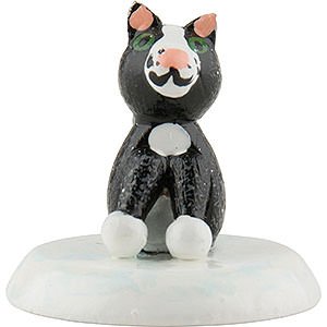 Small Figures & Ornaments Hubrig Winter Kids Winter Children Black Cat - Set of Six - 2,5 cm / 1 inch