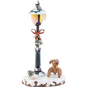 Small Figures & Ornaments Hubrig Winter Kids Winter Children Doggy under the Lamppost - 12 cm / 5 inch