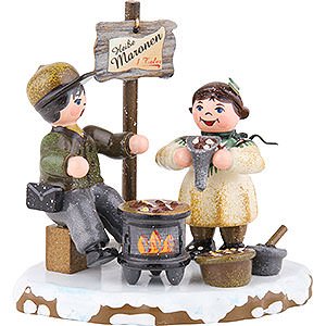 Small Figures & Ornaments Hubrig Winter Kids Winter Children Hot Chestnuts - 8 cm / 3 inch