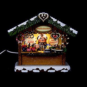 Small Figures & Ornaments Hubrig Winter Kids Winter Children Market Booth Gingerbread House - 10 cm / 4 inch
