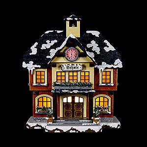 World of Light Lighted Houses Winter Children School - 15 cm / 6 inch