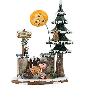 Small Figures & Ornaments Hubrig Winter Kids Winter Children Zschorlauer Moon Cleaner - 15cm/6 inch