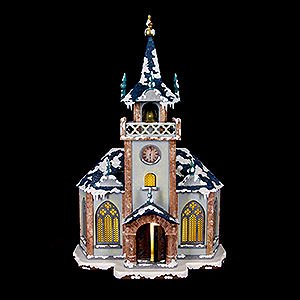 Lichterwelt Lichterhäuser Winterhaus Kirche - 31 cm