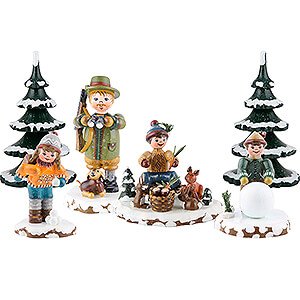 Kleine Figuren & Miniaturen Hubrig Winterkinder Winterkinder Schneespa im Erzgebirge (Hubrig)