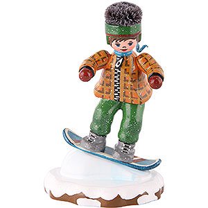 Kleine Figuren & Miniaturen Hubrig Winterkinder Winterkinder Snowboardfahrer - 8 cm