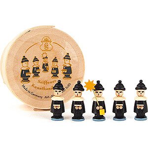 Small Figures & Ornaments Carolers Wood Chip Box with Carolers - 3,5 cm / 1.4 inch