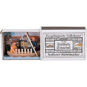 Kleine Figuren & Miniaturen Zndholzschachteln Zndholzschachtel Stocherkahn - 3,8 cm