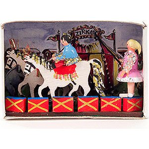 Kleine Figuren & Miniaturen Zndholzschachteln Zndholzschachtel Zirkusbesuch - 4 cm