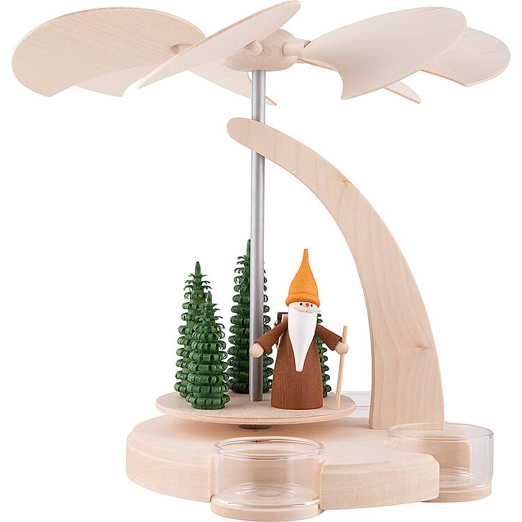1 - stckige Bogenpyramide Waldarbeiterwichtel  -  18cm