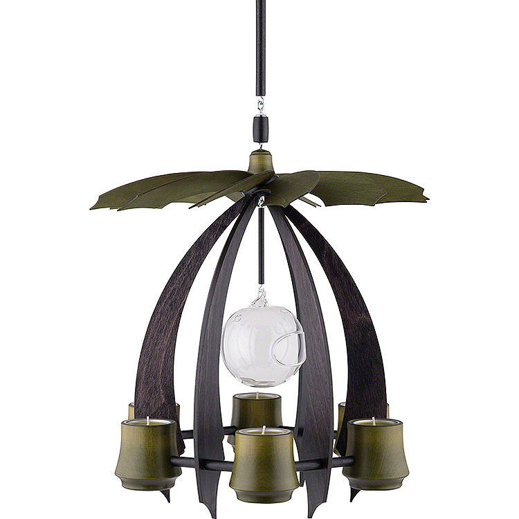 1 - stckige Hngepyramide NOVA  -  anthrazit/moosgrn  -  33cm