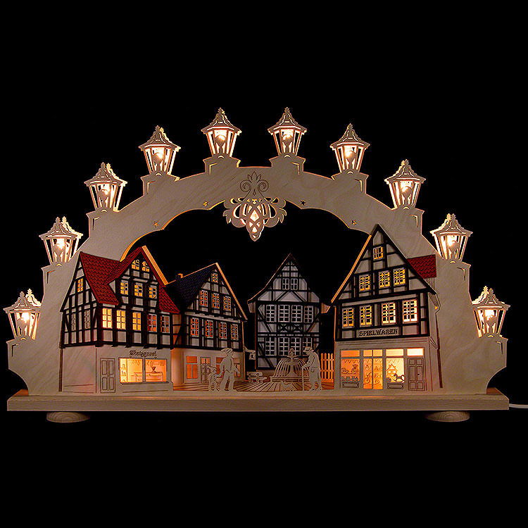 3D Candle Arch  -  Old Town  -  66x41x6cm / 26x16x2 inch