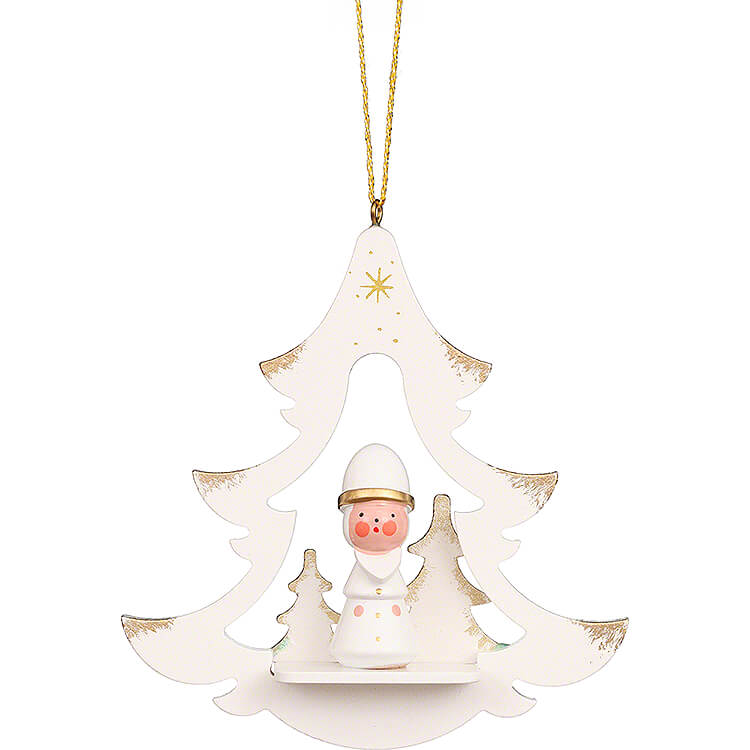 Tree Ornament - Tree White with Santa Claus (8,7 cm/3.4in) by Christian ...