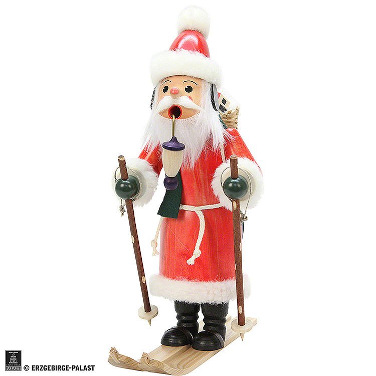 Smoker - Santa Claus with Skis (29 cm/11in) by Christian Ulbricht