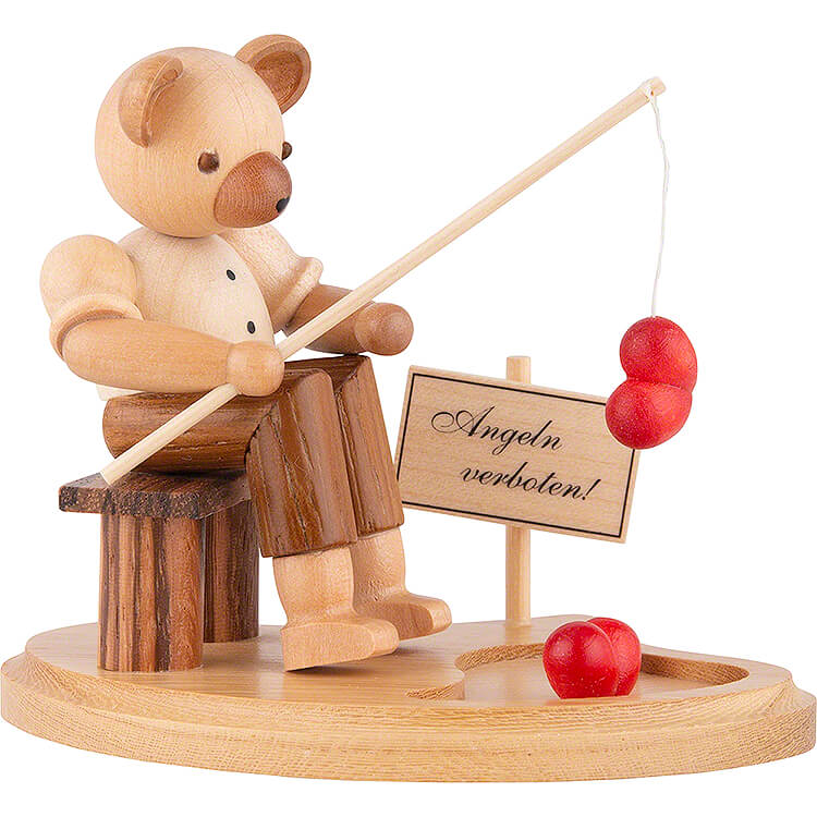 Bär Angler am Teich (10 cm) von Müller Kleinkunst