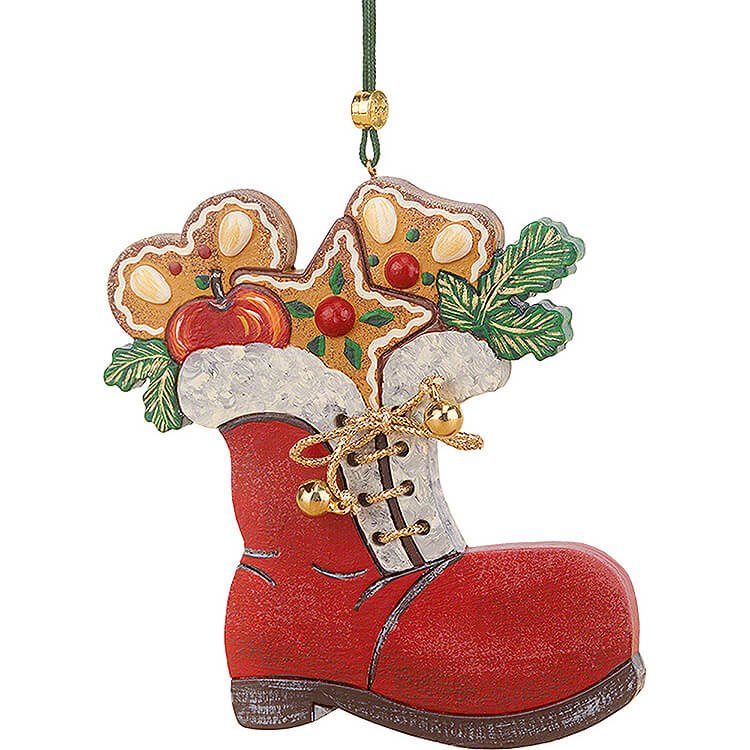 Tree Ornament - Santa's Boot (8 cm/3.1in) by Hubrig Volkskunst