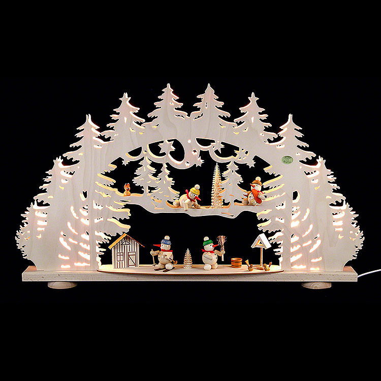 3D Candle Arch - ‘A Snowman's Wonderland’ (66×40×8,5 cm/26×16×3.3in) by ...