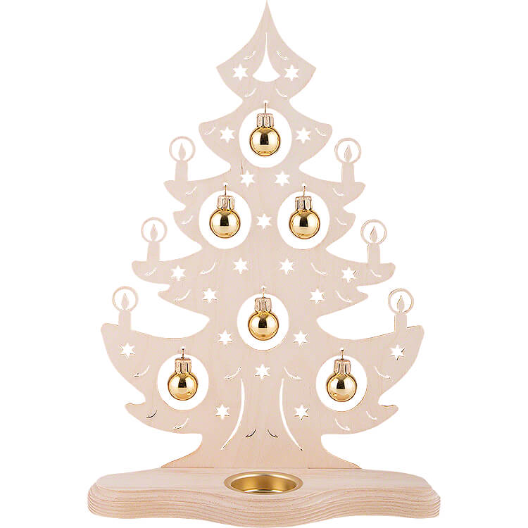 Tea Light Holder - Christmas Tree with Golden Baubles (30,5 cm/12in) by ...