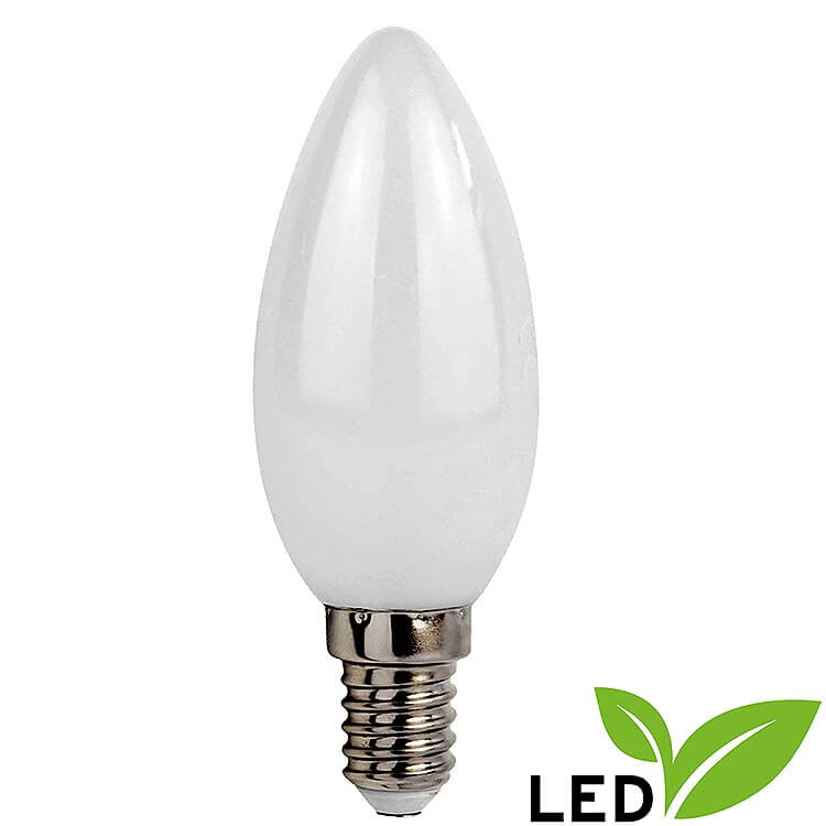 Smederij Ontvanger Kosten LED Candle Lamp Frosted - E14 Socket - 230V/1W by Erzgebirge-Palast