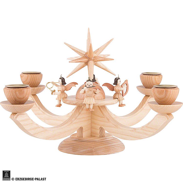 Candle Holder  -  Four Sitting Angels  -  38x38x20cm / 11x11x7.9 inch