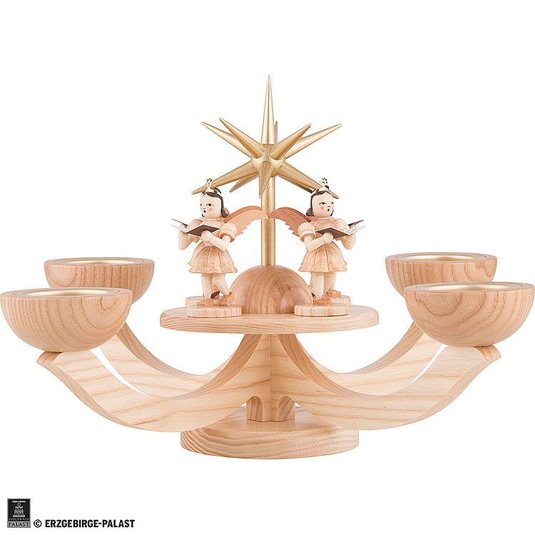 Candle Holder  -  Four Standing Angels  -  31x31x20cm / 12.1x12.1x7.9 inch