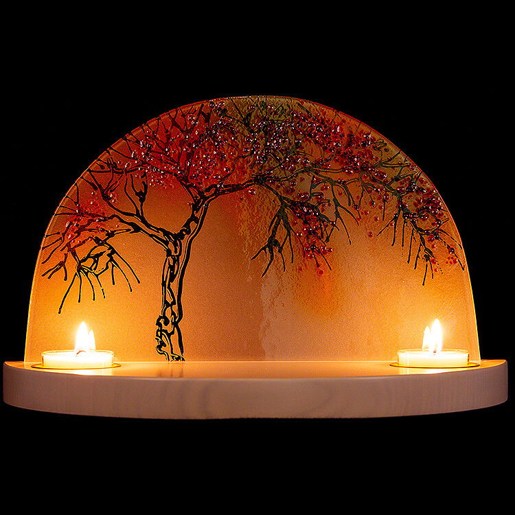 Glserner Bogen "Apfelbaum im Herbst"  -  ohne Figuren  -  28x17cm