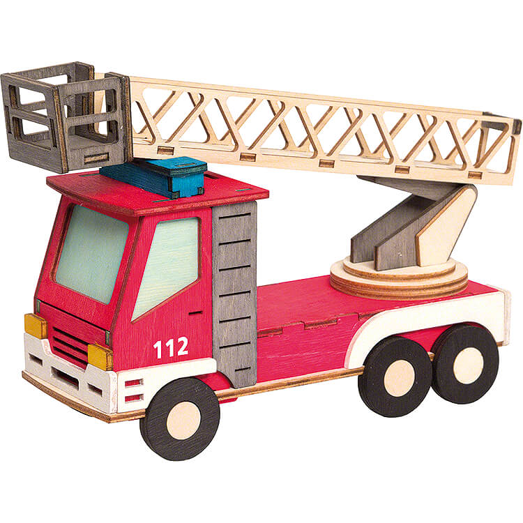 Handicraft Set  -  Smoker  -  Fire Engine  -  15cm / 5.9 inch