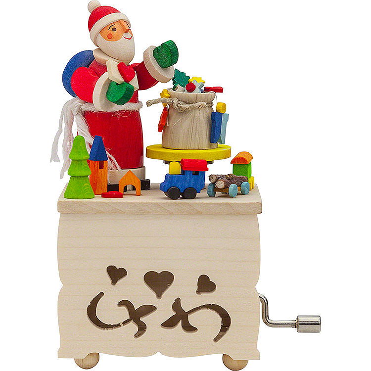 Handkurbelkstel Weihnachtsmann  -  10cm
