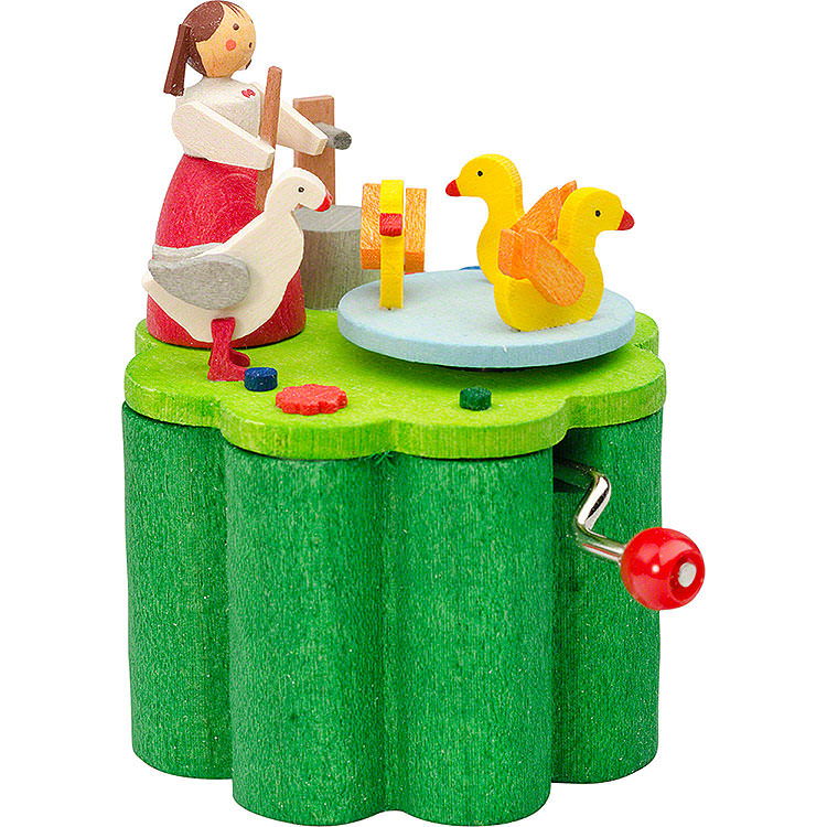 Kurbelspieldose Gnseliesel  -  7cm