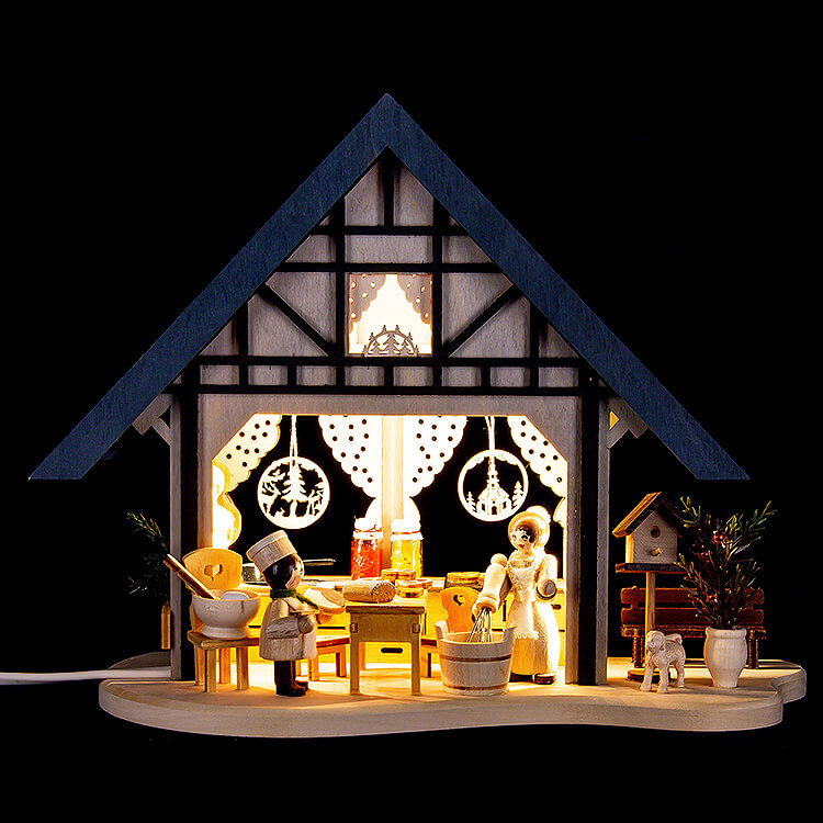 Lichterfachwerkhaus Backstbchen  -  17cm