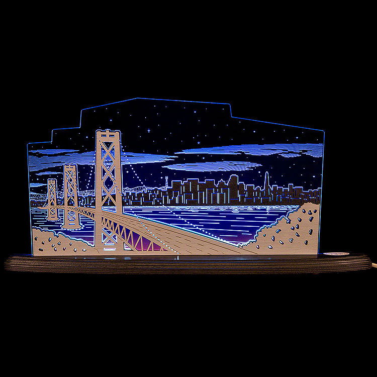 Motivleuchte "Blick ber San Francisco"  -  47x22,3cm